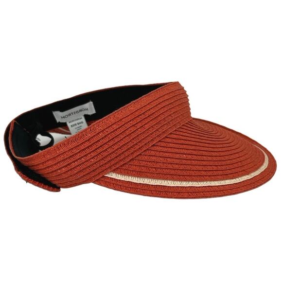 Nordstrom Red Contrast Brim Adjustable Strap Packable Visor Cap Hat One Size - Picture 2 of 4